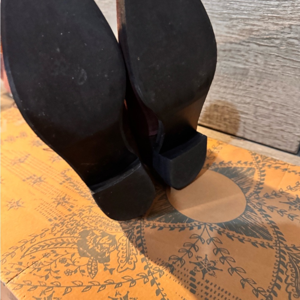 Free People Rich Burgundy Suede Riding Boots - Picture 4 of 7